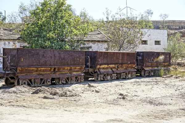 Verlassene Anlagen Güterwagen. — Stockfoto