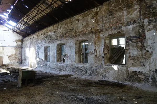 Facade with windows in factory — Stock Photo, Image