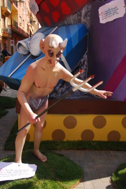 Fallas - kötü renkli komik rakamlar