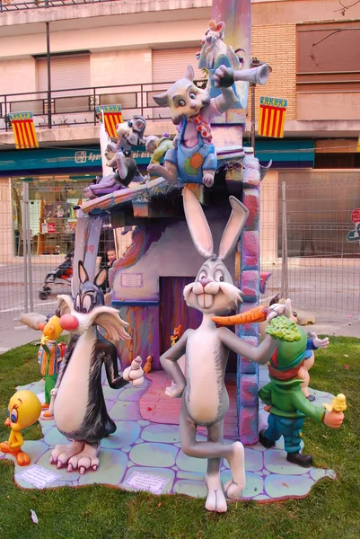 Fallas - the animal colorful funny figures — Stock Photo, Image