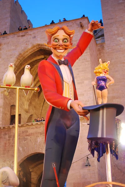 Festival de Fallas. Figuras de papel, Valência . — Fotografia de Stock