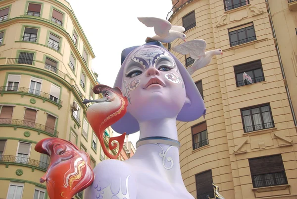 Las fallas, coloridas figuras divertidas — Foto de Stock