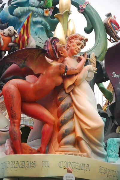 Las fallas, kleurrijke grappige cijfers — Stockfoto