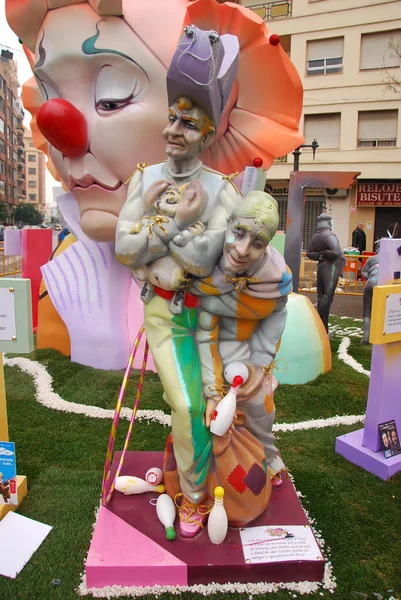 Fallas - kleurrijke grappige cijfers — Stockfoto