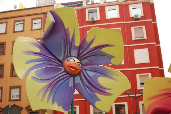 Las Fallas, détails fleurs colorées — Photo