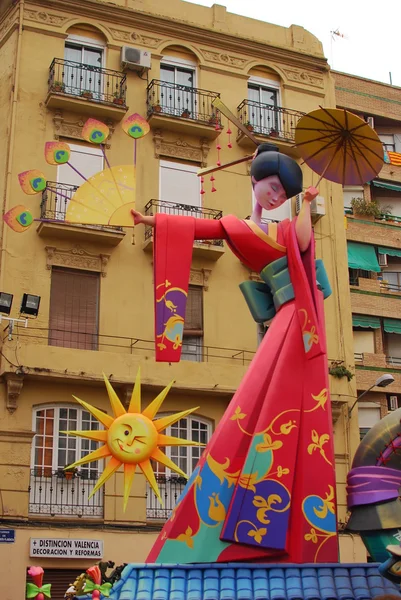 Festival las fallas ve Valencii — Stock fotografie