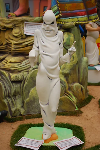 Fallas Valencia, figurines populaires de la fête du papier mache . — Photo