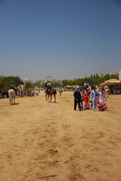 Pilgrimer, el rocio, huelva, Andalusien, Spanien — ストック写真