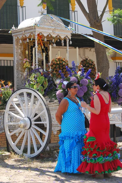 Pilgrimer, el rocio, huelva, Andalusien, Spanien — ストック写真