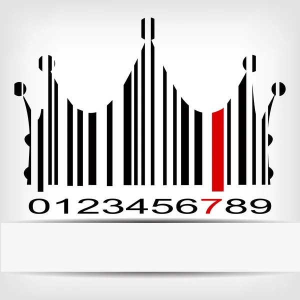 Barcode-Bild mit rotem Streifen — Stockvektor