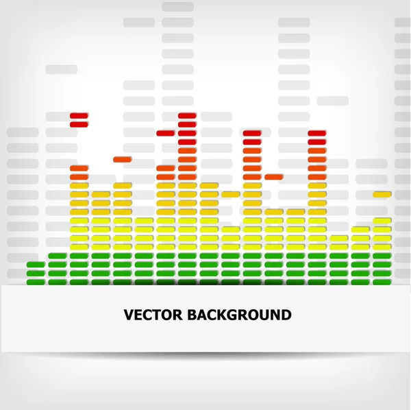 Abstrakte Regenbogen-Equalizer Hintergrund — Stockvektor