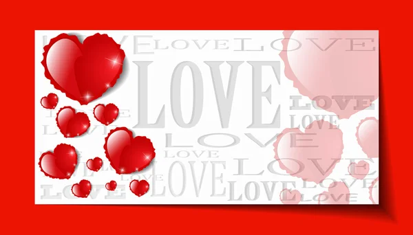 A szív papír Valentin-nap kártya grunge háttér — Stock Vector