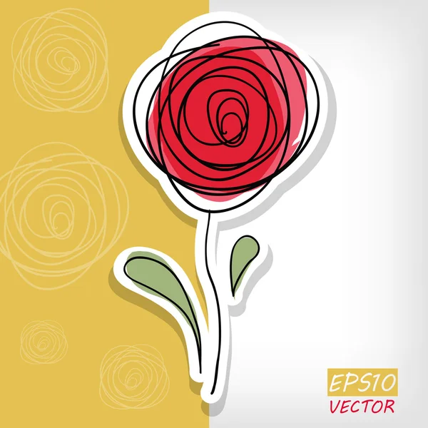Virágos háttér absztrakt rózsákkal — Stock Vector