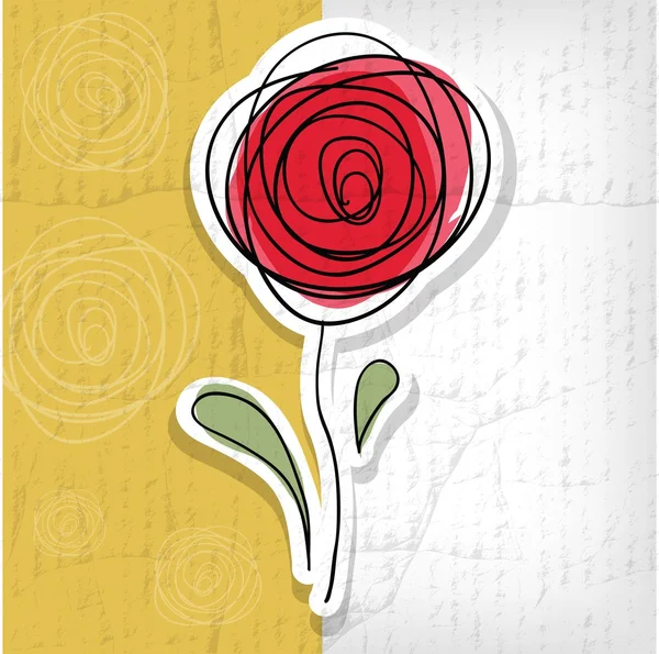 Fond floral avec des roses abstraites - illustration vectorielle — Image vectorielle