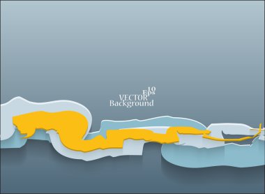 sarı şeridi - vektör çizim ile mavi arka plan