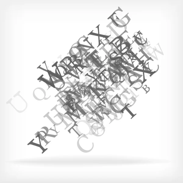 Abstract alphabet background sketch - vector illustration — Stock Vector