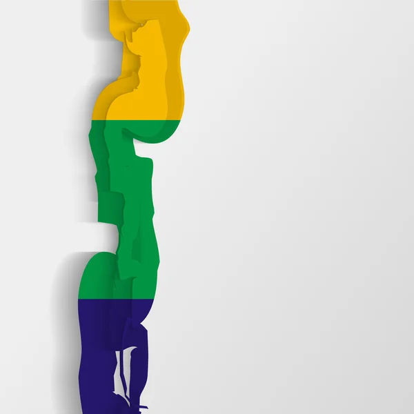 ブラジル カラー ・ ベクトル イラストで抽象的な幾何学的な背景 — ストックベクタ