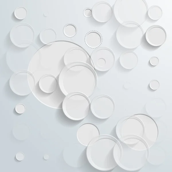 抽象的な白い円の背景ベクトル イラスト — ストックベクタ
