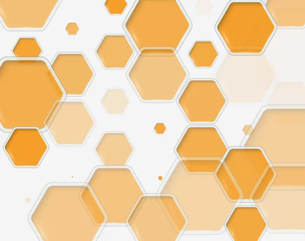 Abstract hexagon s design template - vector illustration — Stock Vector