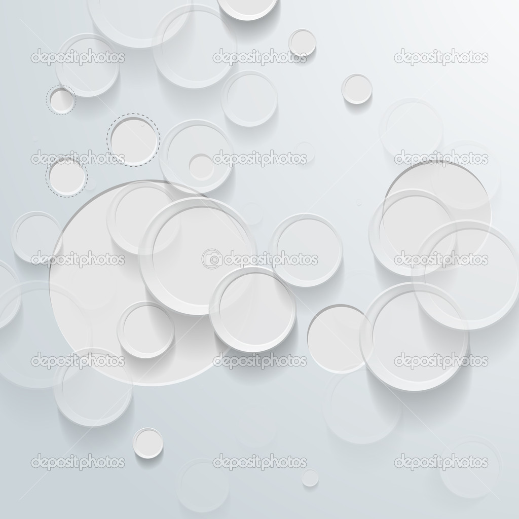 Abstract white circle background - Vector illustration
