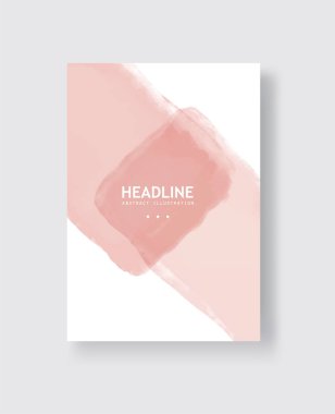 Soyut vektör suluboya pankartı. Beyaz arka planda klon fırça darbeleri. Duvar kağıtları, baskılar, ambalaj kağıtları, tekstil için resim çizimi