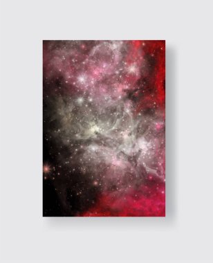 Uzay Soyut Galaksi Sancakları ayarlandı. Tasarımlarınız ve sanat eserleriniz için vektör illüstrasyonu.