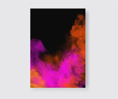 Renkli Sıçrama pankartları hazır. Duman boyasının arka plan tasarımı. Yaratıcılık soyut sanat, Vektör illüstrasyonu.