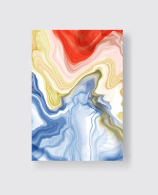 Vektör soyut mermer dokusu. Renkli mürekkep çizimi. Soyut mürekkep resmi. Vektör tasarım ögesi.