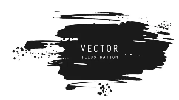 Pancartas Abstractas Pincel Tinta Con Efecto Grunge Estilo Japonés Ilustración — Vector de stock