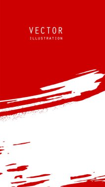 Grunge efektli soyut mürekkep fırçası afişleri. Japon tarzı. Vektör illüstrasyonu