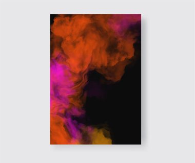 Renkli Sıçrama pankartları hazır. Duman boyasının arka plan tasarımı. Yaratıcılık soyut sanat, Vektör illüstrasyonu.