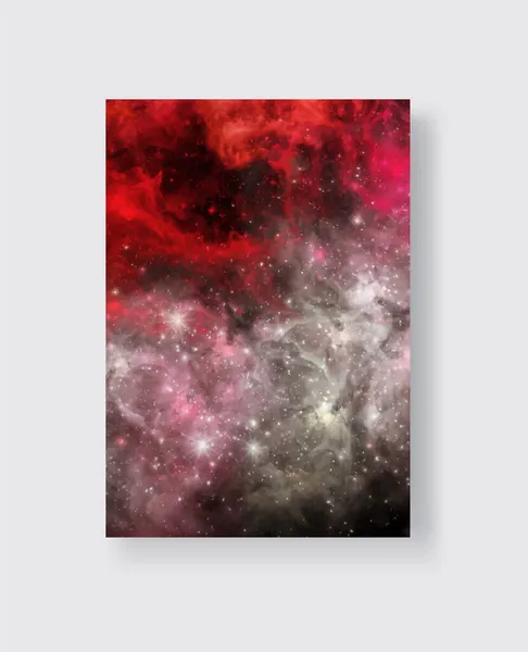Espacio Abstracto Galaxy Banners Conjunto Ilustración Vectorial Para Sus Diseños — Vector de stock