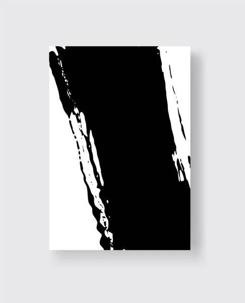 Abstract Inktpenseel Banners Met Grunge Effect Vectorillustratie — Stockvector