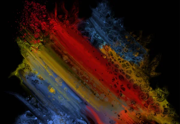 Modern Colorful Flow Background Black Wave Liquid Shape Color Banner — Stock Vector