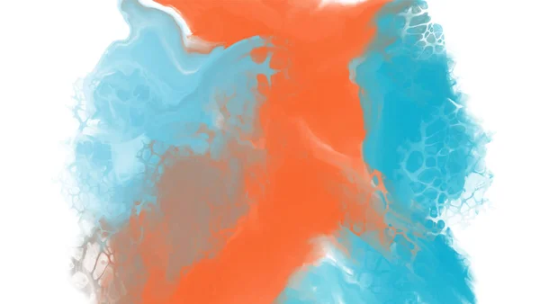 Abstrakcyjny Niebieski Pomarańczowy Kolor Tło Malarstwo Projekt Ilustracja Wektora — Wektor stockowy