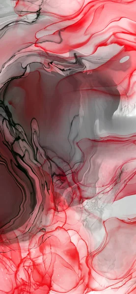 Beyaz arka planda siyah kırmızı fırça darbesi. Tasarım elemanı. Grunge dalga lekelerinin vektör çizimi. Vektör fırçaları resimleme.