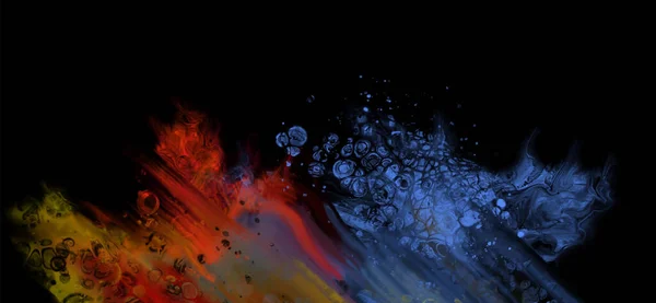 Σύγχρονη Πολύχρωμο Φόντο Ροή Μαύρο Wave Liquid Σχήμα Χρώμα Banner — Διανυσματικό Αρχείο