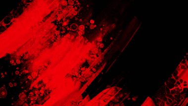 Siyah kırmızı fırça darbesi. JDesign elemanı. Grunge lekelerinin vektör çizimi. Vektör fırçaları resimleme.