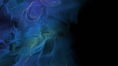 Renkli fırça elementleri olan zarif bir afiş tasarımı. Soyut dekorasyon. Vektör illüstrasyonu.