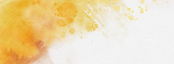 Abstracto Oro Amarillo Acuarela Pintura Fondo Elemento Banner Diseño Ilustración — Archivo Imágenes Vectoriales