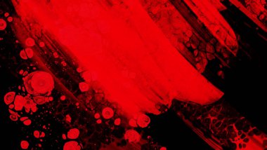 Siyah kırmızı fırça darbesi. JDesign elemanı. Grunge lekelerinin vektör çizimi. Vektör fırçaları resimleme.