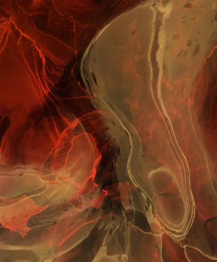 Renkli fırça elementleri olan zarif bir afiş tasarımı. Soyut dekorasyon. Vektör illüstrasyonu.