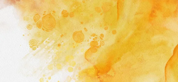 Peinture Abstraite Aquarelle Jaune Fond Élément Bannière Design Illustration Vectorielle — Image vectorielle