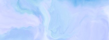 Mavi boya fırçası elementli zarif afiş tasarımı. Soyut dekorasyon. Vektör illüstrasyonu.