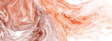 Vektör mercan pankartı. El çizimi soyut fırça darbesi. Dalga ögesi.