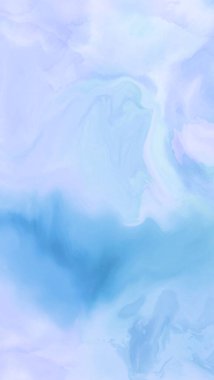 Mavi boya fırçası elementli zarif afiş tasarımı. Soyut dekorasyon. Vektör illüstrasyonu.