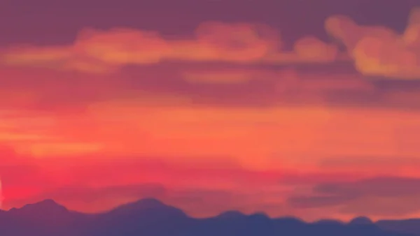 Fondo Del Paisaje Plantilla Arte Abstracto Con Elementos Pintura Sunrise — Vector de stock