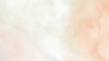 Yumuşak tonlu suluboya lekeleriyle tasarlanmış soyut yatay arkaplan, Vektör illüstrasyonu