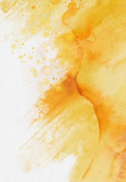 Peinture Abstraite Aquarelle Jaune Fond Élément Bannière Design Illustration Vectorielle — Image vectorielle