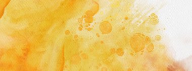 Soyut altın sarısı suluboya arka plan. Pankart unsuru tasarla. Vektör illüstrasyonu